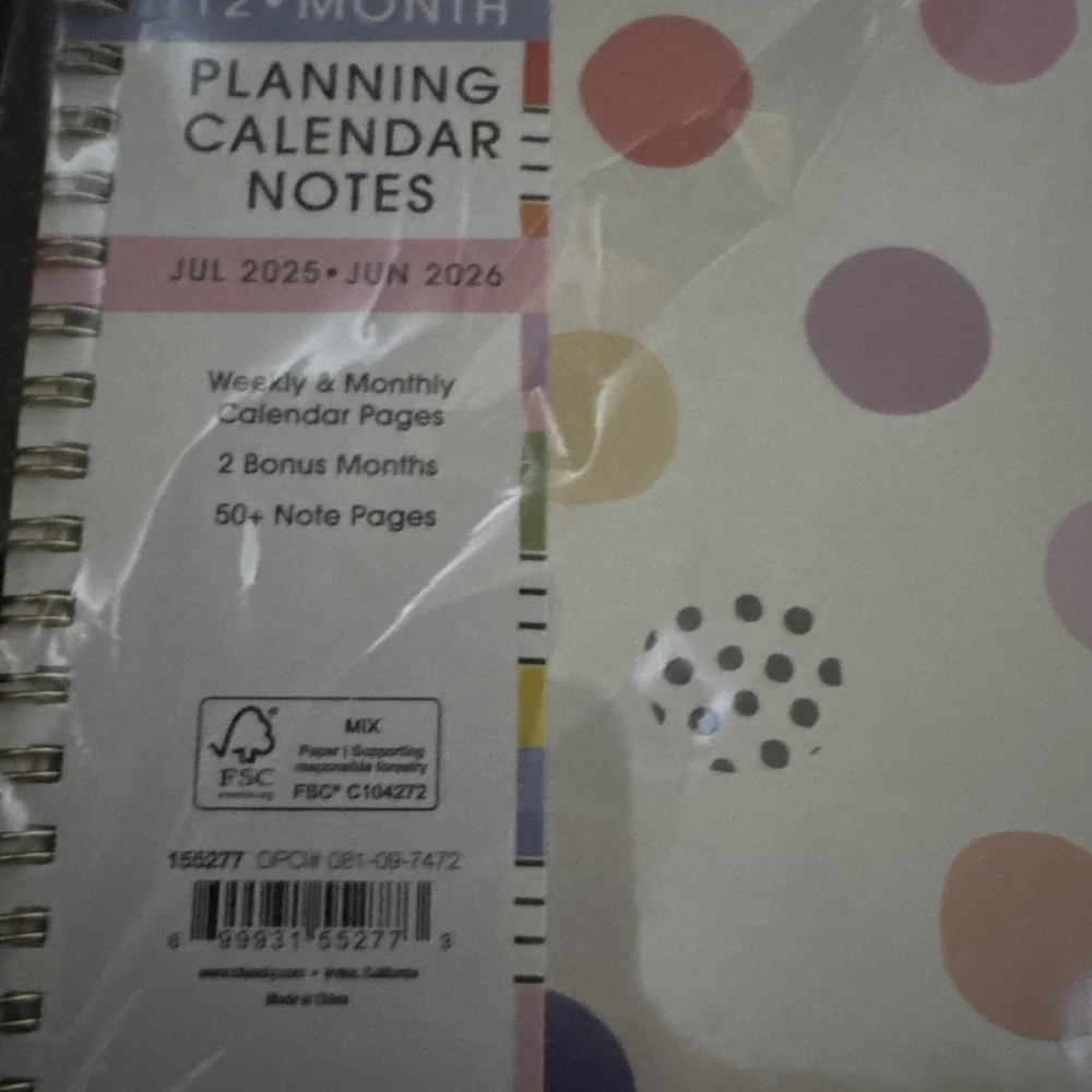 Blue Sky Brook Gossen Planner Notes 5.875